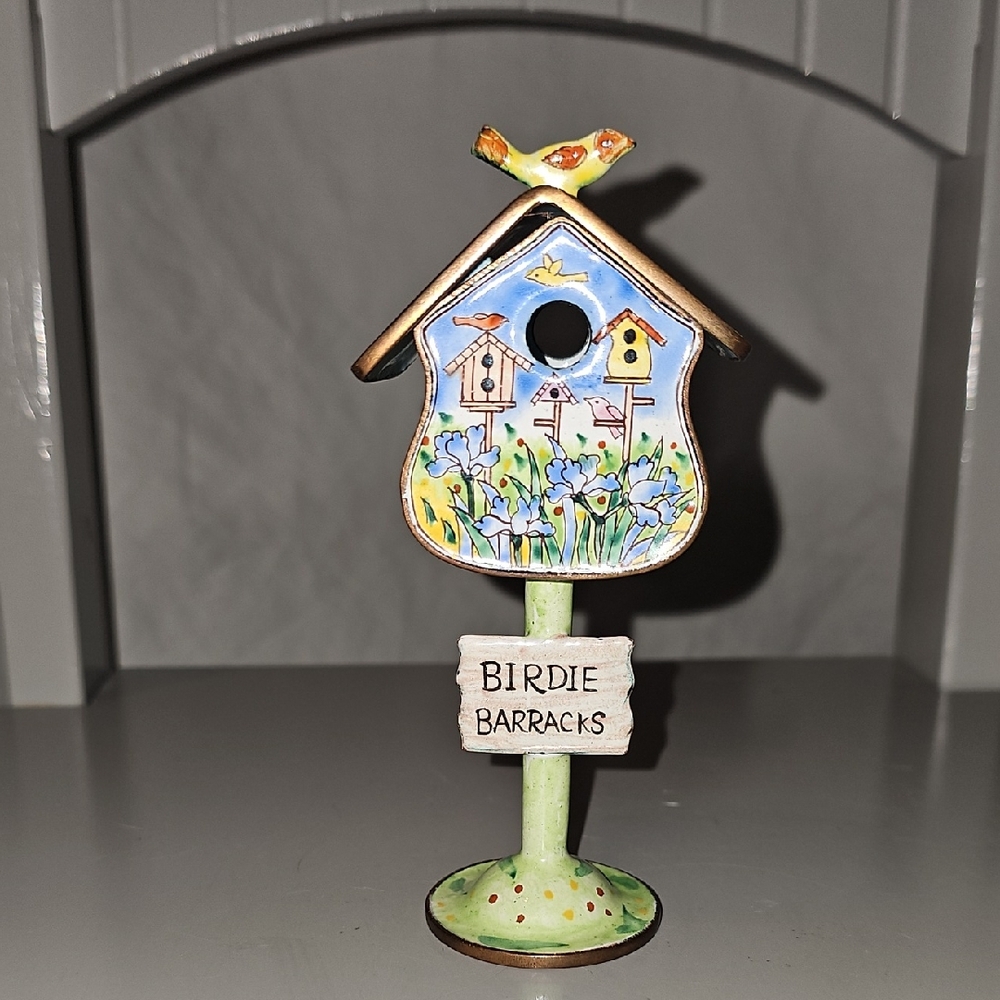 Kelvin Chen Cloisonne Birdie Barracks Trinket Box